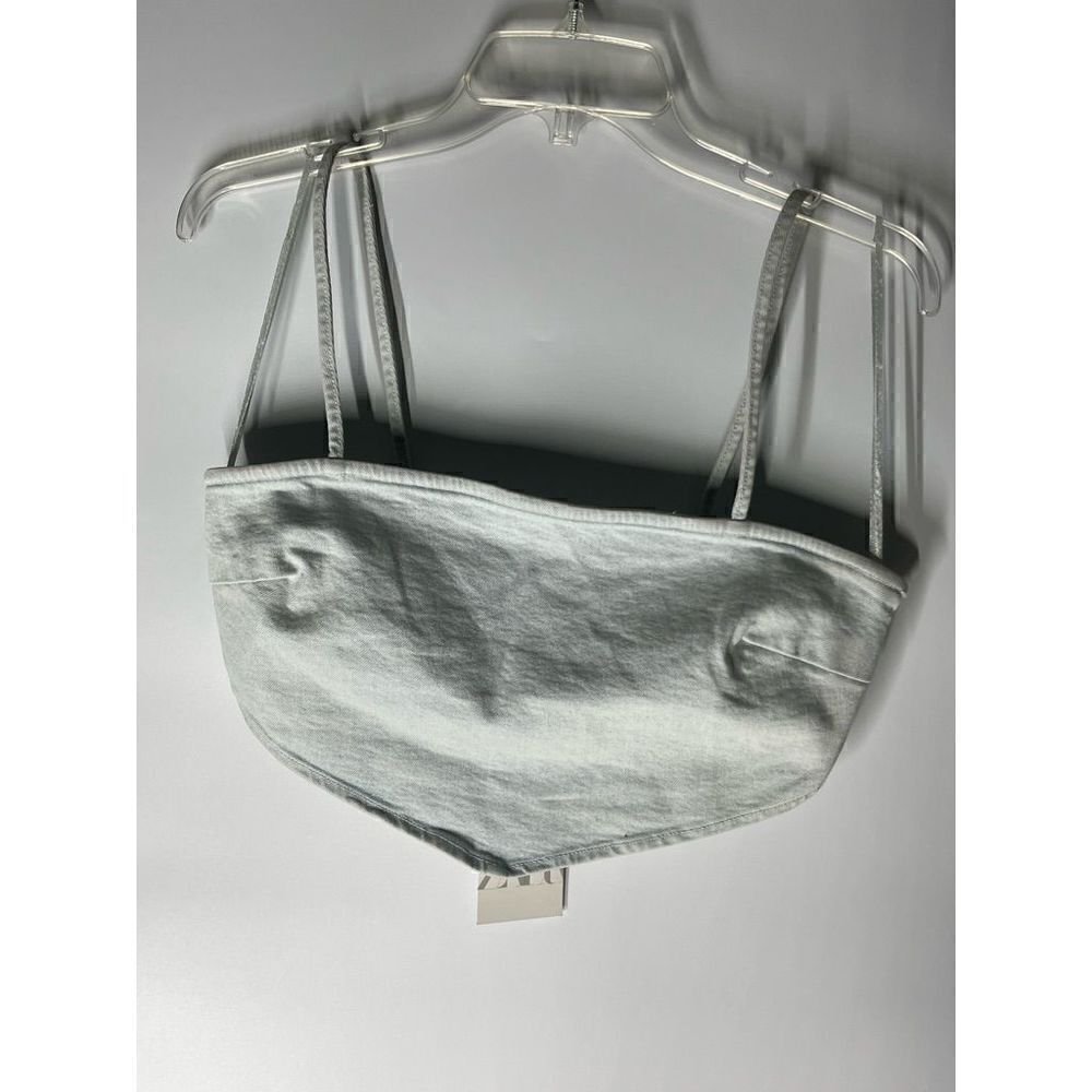 Zara Denim Y2K Bandana Crop Top NWT
